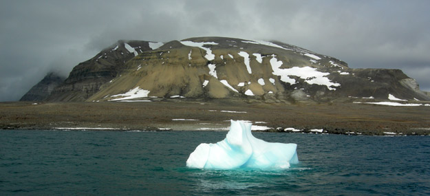 Iceberg from the Tunabreen Glacier at the proximal end of Tempelfjord.