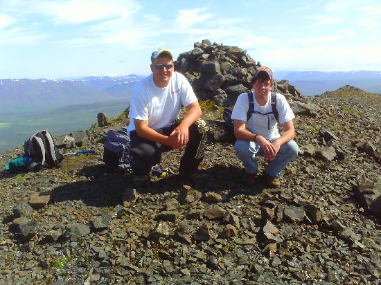 Rob and Todd claim a mountain for the USA.