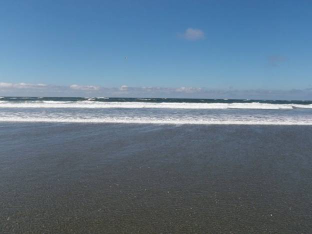 From Ohio to the west coast. A view of the Pacific Ocean near Ocean Shores, Washington.