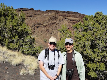 Shelley Judge and Dave Ramsey bumped into eachother at the conference on Volcanism in the American Southwest. Both are alumni of the same undergraduate geology program!