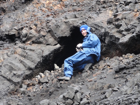 As we explored the walls, we found a lava cave. Alex Hiatt ('14) snapped a photo of the hibernating lava bears for Dr. Wilson.