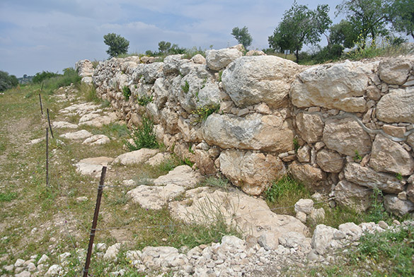 Khirbet Qeiyafa city wall 041314