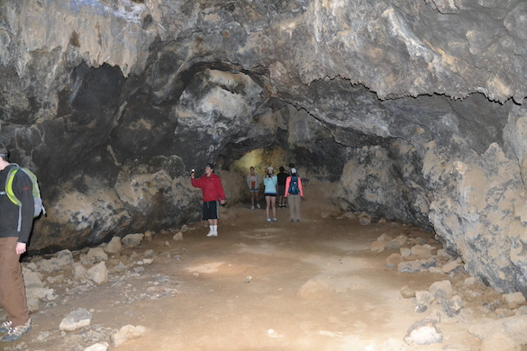 Day five ended with a visit to a lava tube.