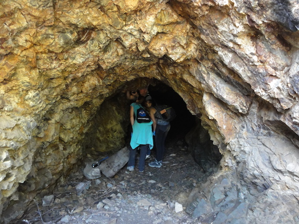 Our research group is exploring one of the abandoned mines.