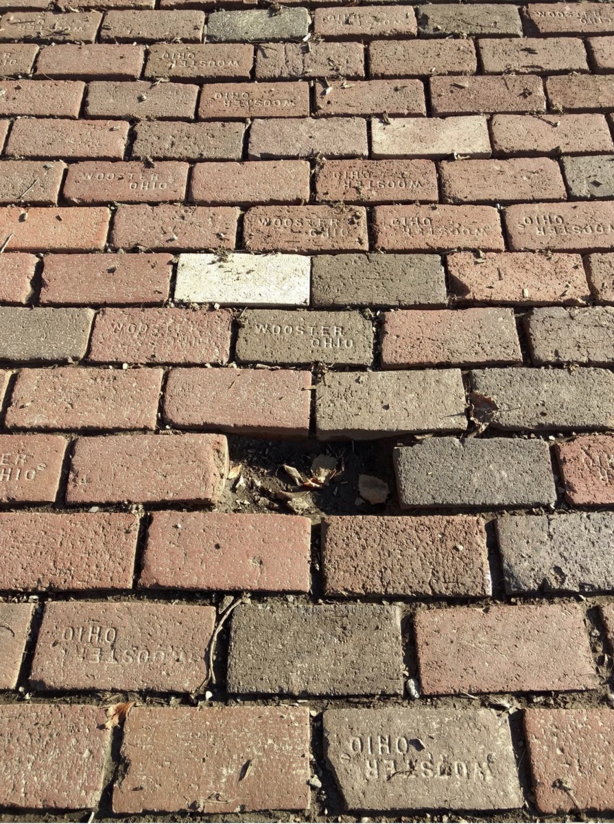 Brick sidewalk.